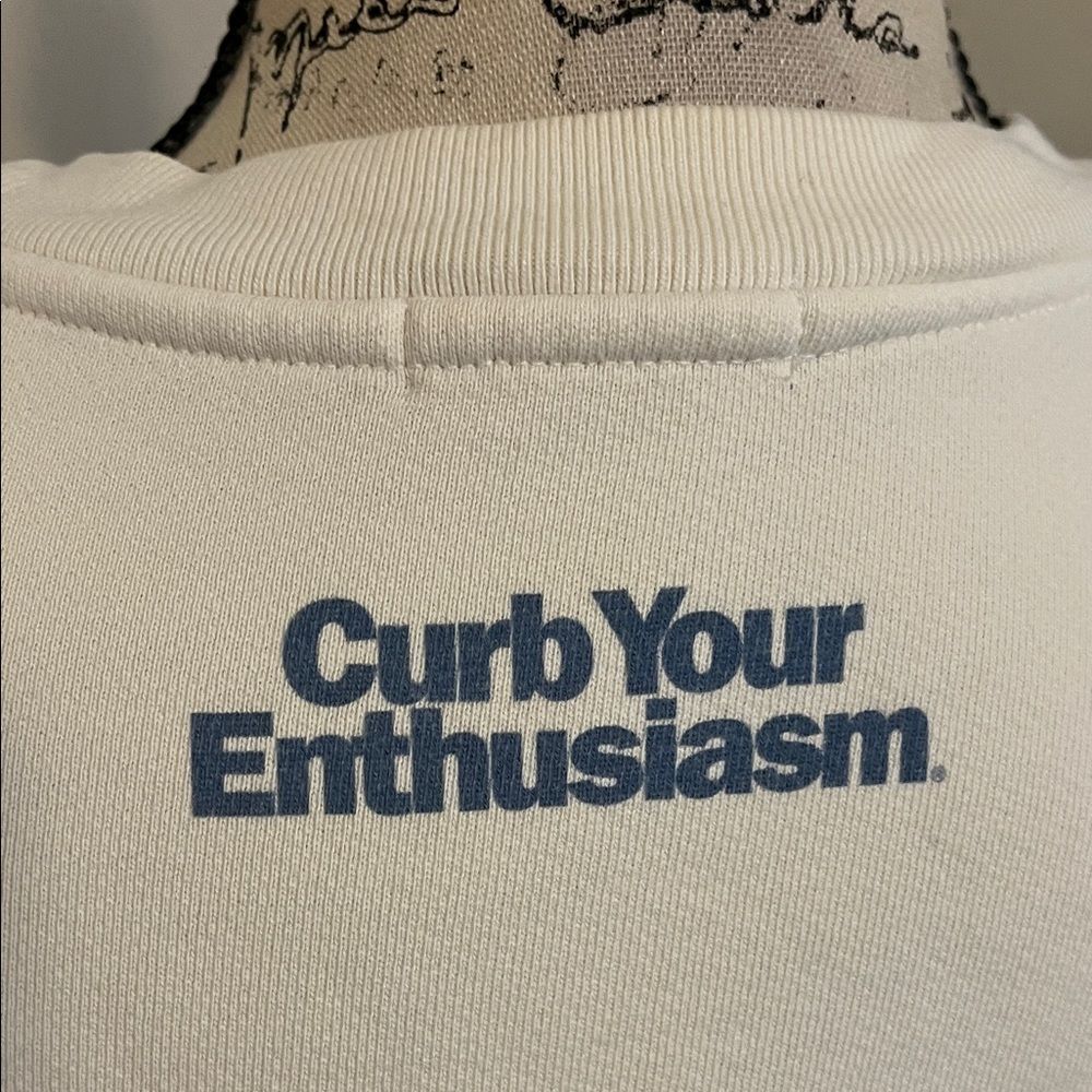 Madhappy Curb Your Enthusiasm Larry David Cream Graphic Crewneck Sweatshirt Rare - Picture 6 of 11